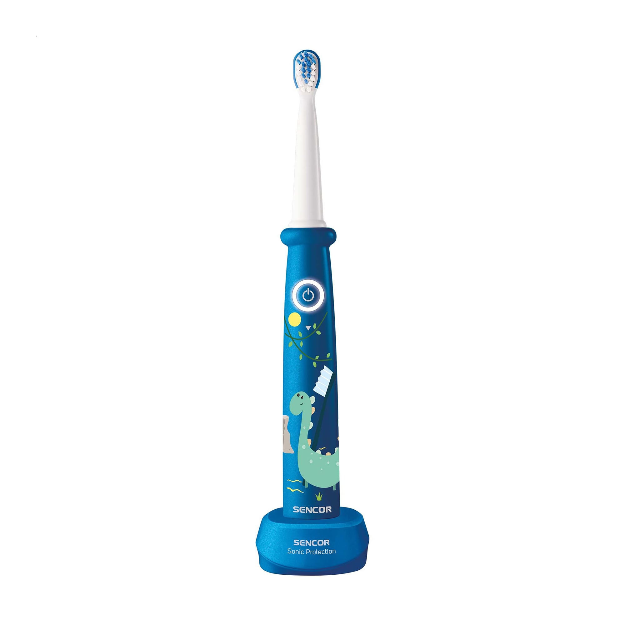 Дитяча електрична зубна щітка Sencor Electric Sonic Toothbrush SOC 0910BL біло-синя, від 6 до 12 років, 1 шт