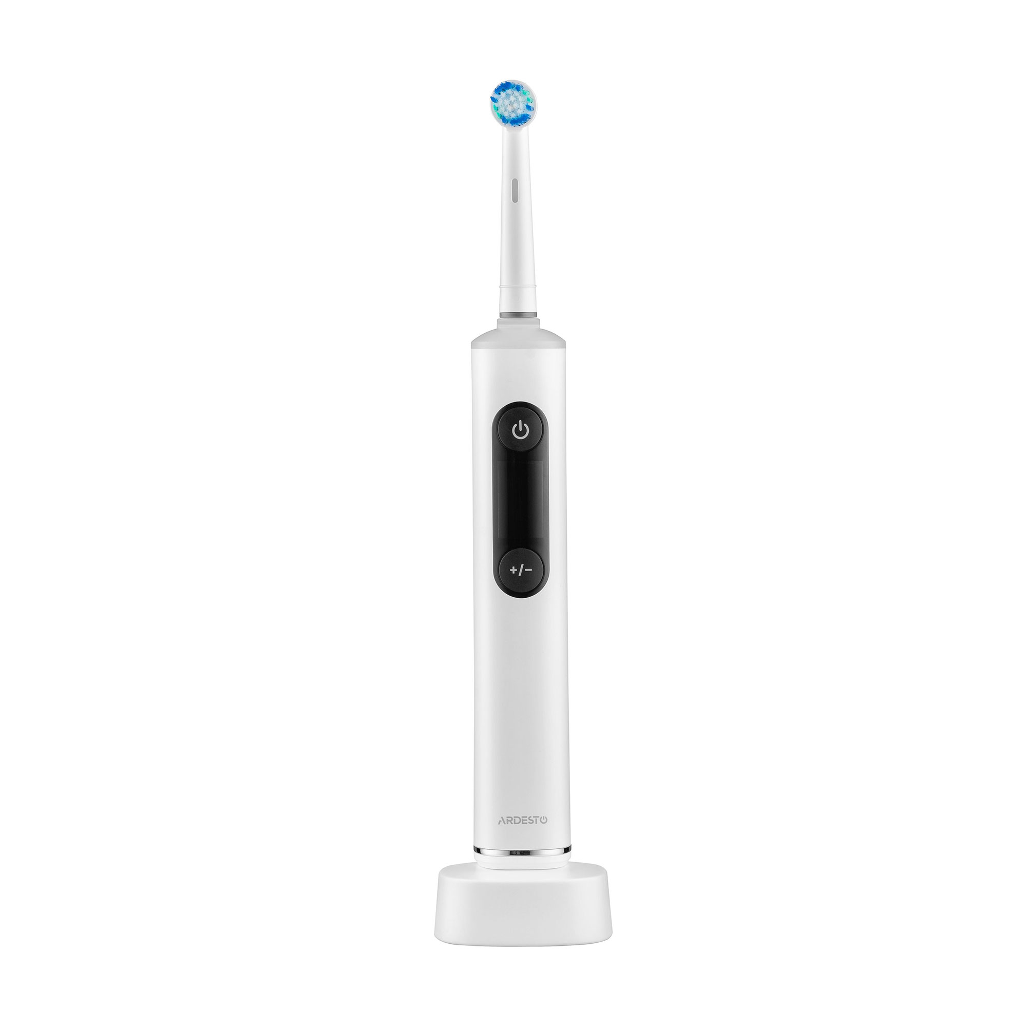 Електрична зубна щітка Ardesto Electric Toothbrush 3 насадки, з футляром, біла, 1 шт (ETB-ID114W)